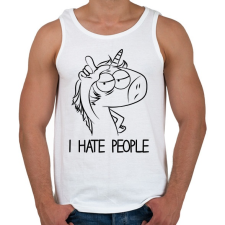 PRINTFASHION Utálom az embereket - Férfi atléta - Fehér atléta, trikó