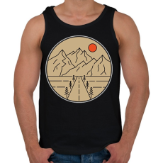 PRINTFASHION Utazás, túra - Férfi atléta - Fekete