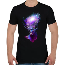 PRINTFASHION Utazó szarvas - Férfi póló - Fekete