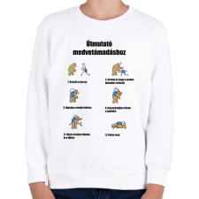 PRINTFASHION Útmutató medve támadásokhoz - Gyerek pulóver - Fehér gyerek pulóver, kardigán