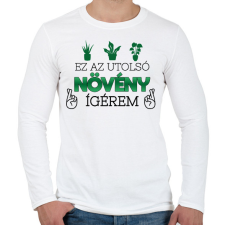 PRINTFASHION Utolsó növény - Férfi hosszú ujjú póló - Fehér férfi póló