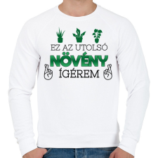 PRINTFASHION Utolsó növény - Férfi pulóver - Fehér férfi pulóver, kardigán