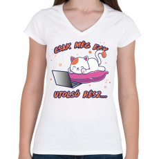 PRINTFASHION Utolsó rész - Sorozatfüggő - Női V-nyakú póló - Fehér