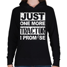PRINTFASHION Utolsó traktor, megígérem... - Női kapucnis pulóver - Fekete