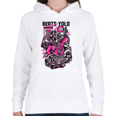 PRINTFASHION Ütős - Női kapucnis pulóver - Fehér