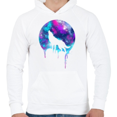 PRINTFASHION Üvöltés - Férfi kapucnis pulóver - Fehér