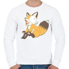 PRINTFASHION Üvöltő róka - Férfi pulóver - Fehér férfi pulóver, kardigán