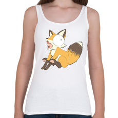 PRINTFASHION Üvöltő róka - Női atléta - Fehér