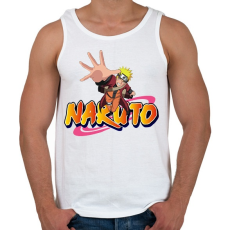 PRINTFASHION Uzumaki Naruto - Férfi atléta - Fehér