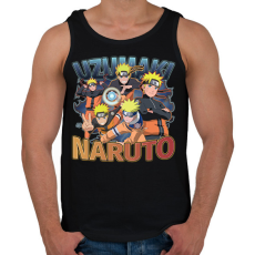 PRINTFASHION Uzumaki Naruto - Férfi atléta - Fekete