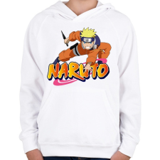 PRINTFASHION Uzumaki Naruto - Gyerek kapucnis pulóver - Fehér gyerek pulóver, kardigán