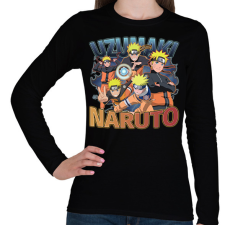 PRINTFASHION Uzumaki Naruto - Női hosszú ujjú póló - Fekete női póló