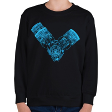 PRINTFASHION v engine xray - Gyerek pulóver - Fekete gyerek pulóver, kardigán