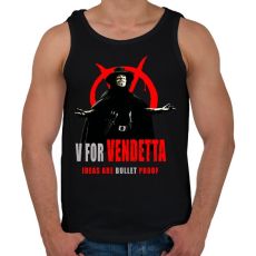 PRINTFASHION V for Vendetta 2 - Férfi atléta - Fekete