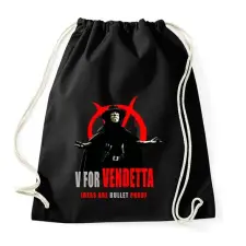 PRINTFASHION V for Vendetta 2 - Sportzsák, Tornazsák - Fekete tornazsák