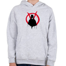 PRINTFASHION V for vendetta - Gyerek kapucnis pulóver - Sport szürke
