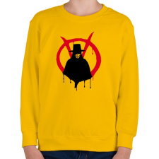 PRINTFASHION V for vendetta - Gyerek pulóver - Sárga gyerek pulóver, kardigán
