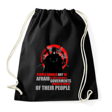 PRINTFASHION v for vendetta quotes - Sportzsák, Tornazsák - Fekete tornazsák
