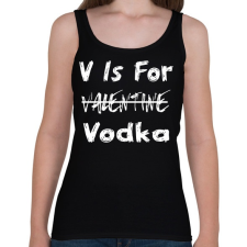 PRINTFASHION V for vodka - Női atléta - Fekete női trikó