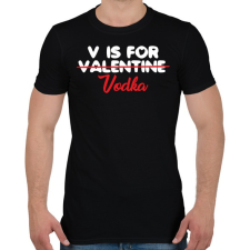 PRINTFASHION V is for Vodka - Férfi póló - Fekete férfi póló