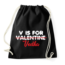 PRINTFASHION V is for Vodka - Sportzsák, Tornazsák - Fekete tornazsák