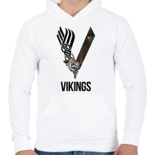 PRINTFASHION V - Vikings - Férfi kapucnis pulóver - Fehér női pulóver, kardigán