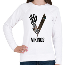 PRINTFASHION V - Vikings - Női pulóver - Fehér női pulóver, kardigán