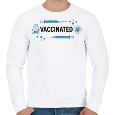 PRINTFASHION Vaccinated - beoltva - covid 19 - Férfi pulóver - Fehér férfi pulóver, kardigán