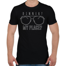 PRINTFASHION Vacsora? Nálam? - Dahmer - Férfi póló - Fekete férfi póló