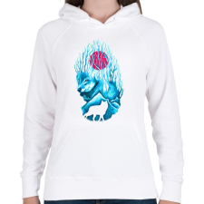 PRINTFASHION Vad fagy - Női kapucnis pulóver - Fehér női pulóver, kardigán