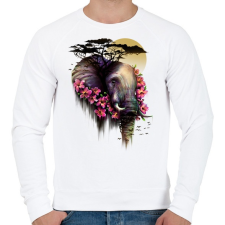 PRINTFASHION Vad virágzás - Férfi pulóver - Fehér férfi pulóver, kardigán