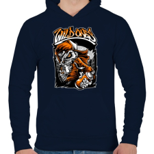 PRINTFASHION Vadak - Férfi kapucnis pulóver - Sötétkék férfi pulóver, kardigán