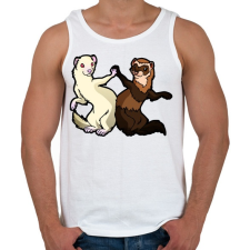 PRINTFASHION Vadas és albínó görénypáros - Férfi atléta - Fehér atléta, trikó