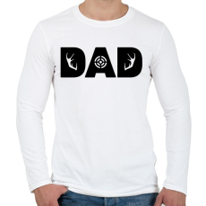 PRINTFASHION Vadász apa - Férfi hosszú ujjú póló - Fehér