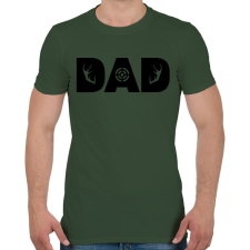 PRINTFASHION Vadász apa - Férfi póló - Katonazöld férfi póló