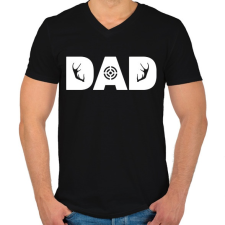 PRINTFASHION Vadasz apa - Férfi V-nyakú póló - Fekete férfi póló