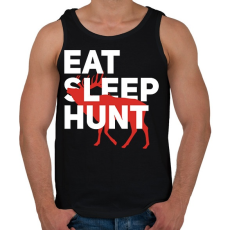 PRINTFASHION Vadász (Eat, Sleep, Hunt) - Férfi atléta - Fekete