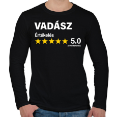 PRINTFASHION Vadász Értékelés ***** 5.0 (69 értékelés) - Férfi hosszú ujjú póló - Fekete