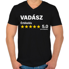 PRINTFASHION Vadász Értékelés ***** 5.0 (69 értékelés) - Férfi V-nyakú póló - Fekete