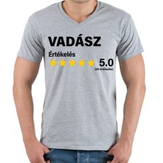 PRINTFASHION Vadász Értékelés ***** 5.0 (69 értékelés) - Férfi V-nyakú póló - Sport szürke