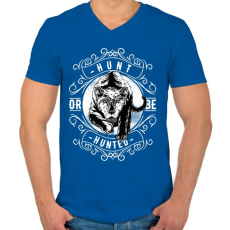 PRINTFASHION Vadász - Férfi V-nyakú póló - Királykék