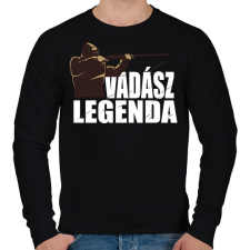 PRINTFASHION Vadász Legenda - Férfi pulóver - Fekete férfi pulóver, kardigán