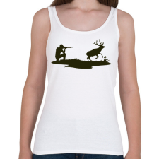 PRINTFASHION Vadász - Női atléta - Fehér női trikó