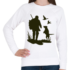 PRINTFASHION Vadászat - Női pulóver - Fehér női pulóver, kardigán