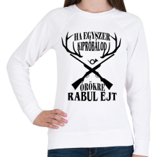 PRINTFASHION Vadászat örökre - Női pulóver - Fehér női pulóver, kardigán