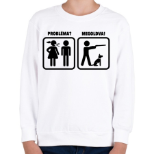 PRINTFASHION Vadászat - probléma megoldva - Gyerek pulóver - Fehér gyerek pulóver, kardigán