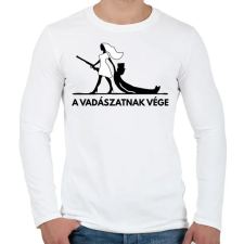 PRINTFASHION Vadászatnak vége - Férfi hosszú ujjú póló - Fehér férfi póló
