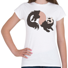 PRINTFASHION vadászgörény - Női póló - Fehér női póló