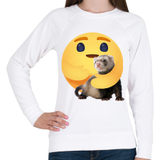 PRINTFASHION Vadászgörény - Női pulóver - Fehér női pulóver, kardigán