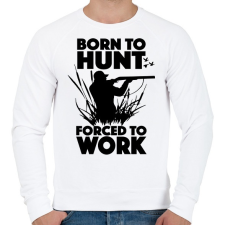 PRINTFASHION Vadásznak született - Férfi pulóver - Fehér férfi pulóver, kardigán